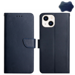 Genuine leather anti-fingerprint left and right open cell phone case