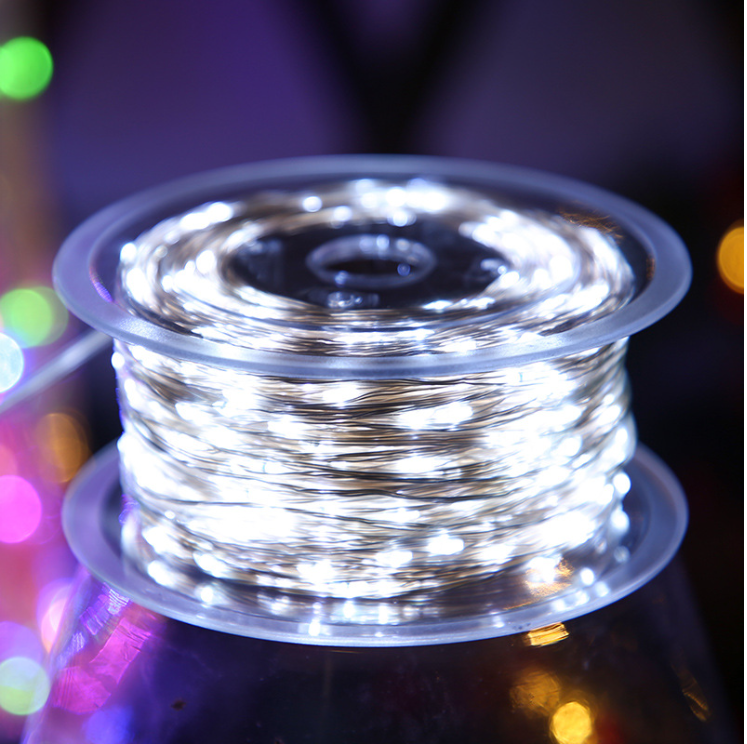 Christmas Tree Lights String Green Wire Plug-in Model with Remote Control