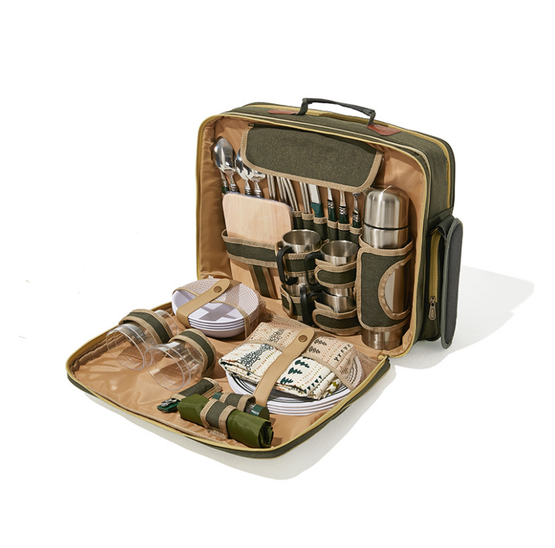Outdoor Portable Multifunctional Multi-Person Utensil Set Camping Insulated Bag
