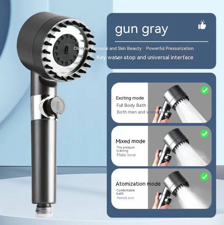 Daispray powerful supercharged handheld showerhead for bathing and filtering
