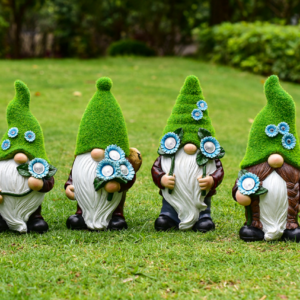 solar garden ornaments gnome garden decoration resin crafts gnome