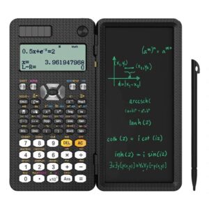 NEWYES 991ES 6.5 Inches Scientific Calculator with LCD Writing Tablet and 417 Functions Solar Energy Science Calculators Notepad Professional Foldable