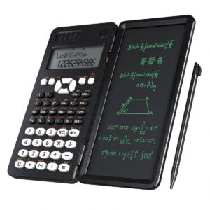 NEWYES 991MS 6.5 Inches Scientific Calculator with LCD Writing Tablet and 349 Functions Solar Energy Science Calculators Notepad Professional Foldable