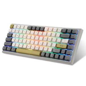 MOTOSPEED SK84 84 Keys Tri-mode Mechanical Gaming Keyboard BT5.0/2.4G/Type-C Hot-Swappable PBT Keycaps RGB Type-C Programmable 75% Layout Gaming Keybo