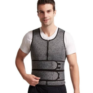 Men Body Shaper Sauna Vest Waist Trainer Double Belt