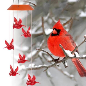2024 New Year Hot Sale-49% OFF – Solar Cardinal Wind Chime Light