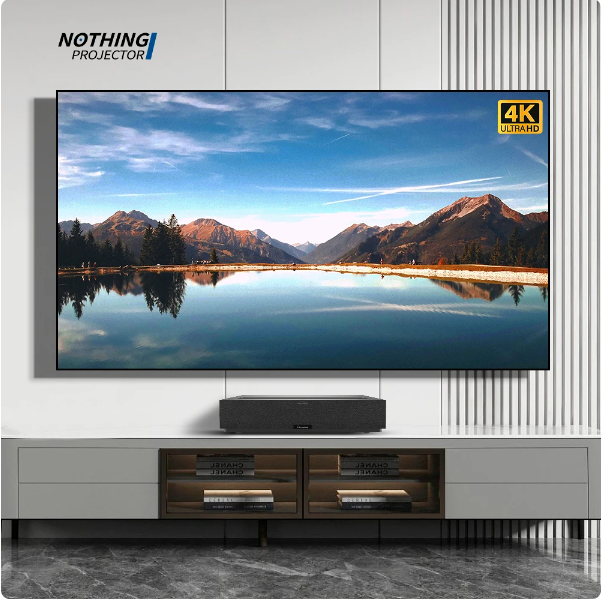 Tela Quadro fixo para Projetores Ultra Curto Lance, Pet Cristal ALR Beamer, NP Black Series, 4K, 100"