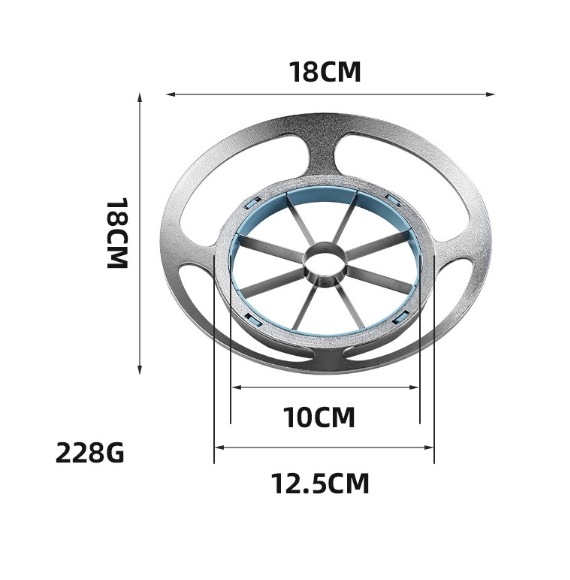 Stainless steel round apple slicer fruit divider, color: 8-slice