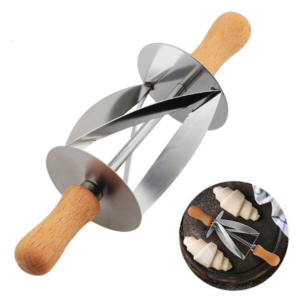 5 pieces for sale croissant tool roller stainless steel croissant slicer croissant knife