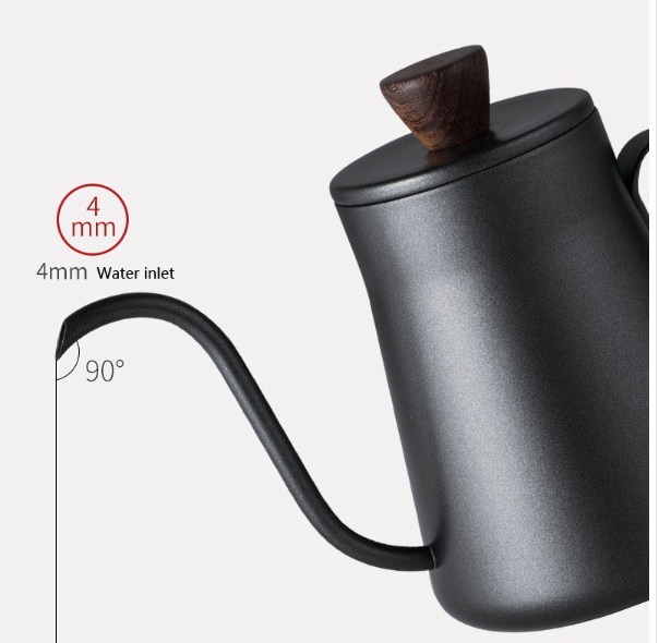 Stainless steel hand brewing pot, ear hanging pot, coffee pot, thickened mini pot, Teflon narrow mouth pot