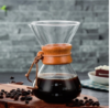 Hand brewed coffee pot, high temperature resistant 400ml glass coffee pot, style: pot without filter
