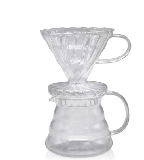Heat-resistant hand-brewed coffee glass pot Yunduo Coffee Sharing Pot, specifications: 350ml integrated glass filter cup