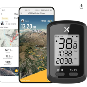 XOSS Computador de bicicleta G GPS, velocímetro e odômetro Bluetooth sem fio, computador de ciclismo, rastreador de MTB, com visor LCD automático de l