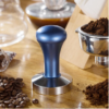 Integrated coffee press with stainless steel solid wood handle, specification: 57.5 mm, color: red sandalwood handle