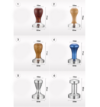 Stainless steel solid wood handle integrated coffee tamper, specification: 58mm, color: stainless steel detachable handle