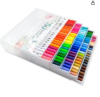 Domary Conjunto de marcadores de 100 cores Canetas coloridas de ponta dupla Marcadores de arte para crianças Adultos colorir Desenho Ilustrações Artis