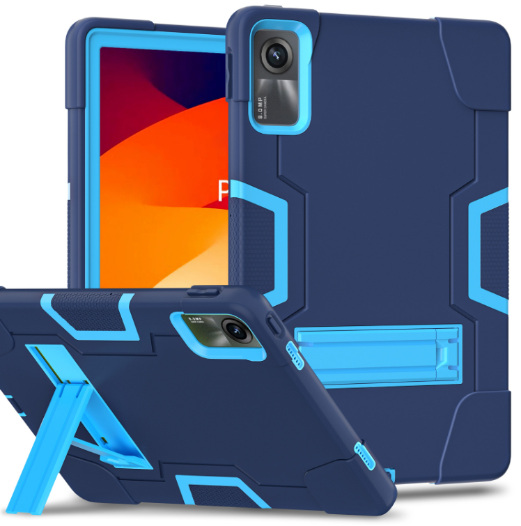 For Xiaomi Redmi Pad SE 11 inch 2023 Color Bump B Model Robot Silicone PC Tablet Case with Stand