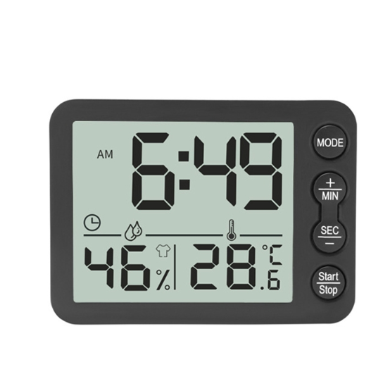 TS-9606-WL large screen alarm clock timer thermometer and hygrometer