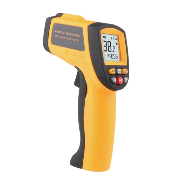Infrared temperature tester (-50 - 700 degrees Celsius), GM700 (yellow)