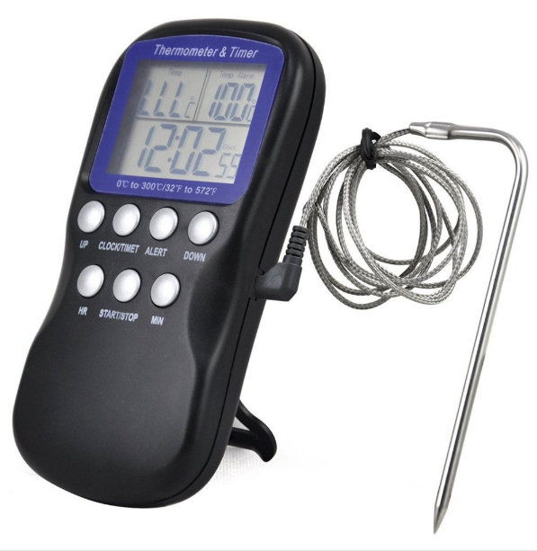 2 pieces for sale digital food probe oven electronic thermometer timer temperature sensor