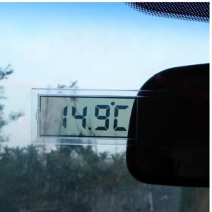 Suction cup car electronic digital display transparent thermometer