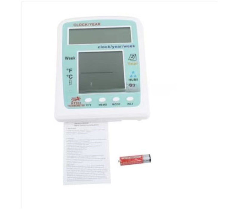 2 LCD screen display indoor/outdoor thermo-hygrometer (KT201)