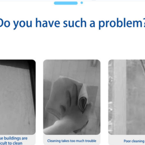 Small and portable car window cleaning brush with wiper for glass mirror and household cleaning