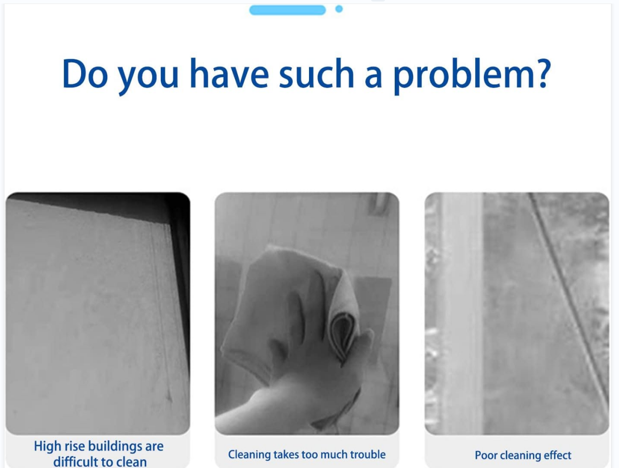 Small and portable car window cleaning brush with wiper for glass mirror and household cleaning