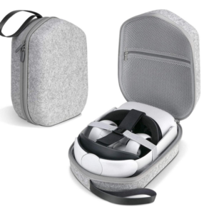 Estojo de Transporte para Oculus Quest 2 com Correia Elite | Acessórios para fone ouvido para jogos VR controladores | Estojo VR rígido grande espaço