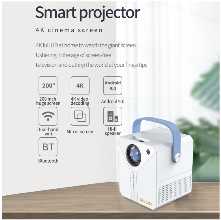 Q96 E300 Smart Portable 4K HD Projector