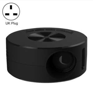 T200 1500 Lumens 1920x1080P LED Mini Projector  British Standard (Black)