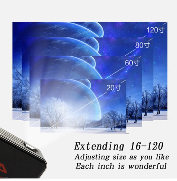 C6 1G+8G Android system smart DLP highdefinition mini projector portable home mobile phone projector, US regulations