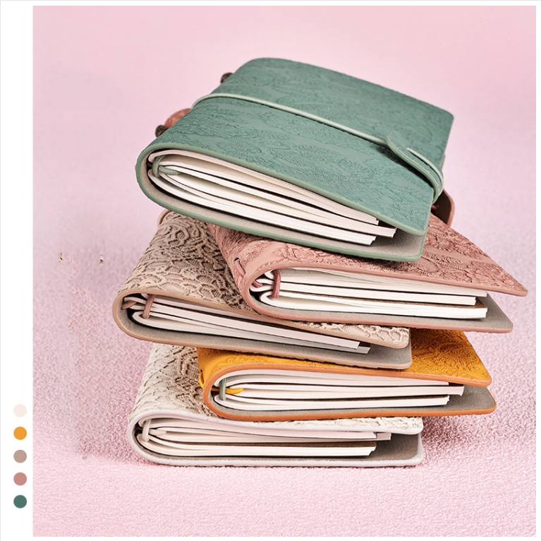 A6 Travel Notebook Vintage Lace Carved Girls Handbook Diary with 3 Individual Inserts