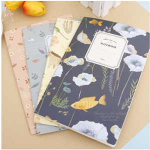 G12G108 Kawaii cute nature flowers birds animals notebook drawing diary book day record office school supplies color random