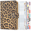 A6 Leopard Print Cash Budget Notebook Handbook Loose-leaf Financial Organizer