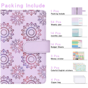 A6 Cash Budget Book Portable Calendar Weekly Planner Monthly Planner Loose-leaf Notepad