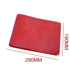 B5 imitation leather loose-leaf grid notebook, style: blank inner core (red)