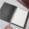 A5 imitation leather loose-leaf grid notebook, style: Cornell lined inner core