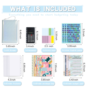 A6 Handheld zipper bag type large capacity cash budget notebook handbook