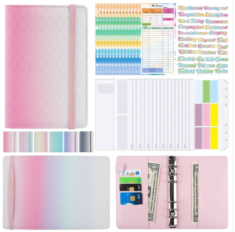 A6 Gradient macaron loose-leaf handbook notebook cash budget book