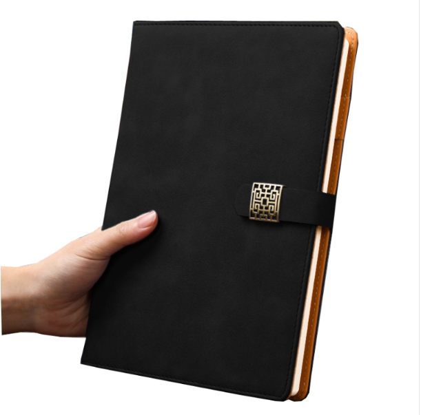 Notebook Business Retro Simple Notebook Office Notepad Black B5 Lambskin Simple Model