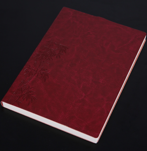 3 books for sale Notebook student notepad diary business record book PU notebook, cover color: A5 embossed bitter tea red