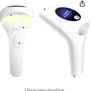 Depilador Laser Luz Pulsada 900 Mil Disparos Portátil Com Óculos de Proteção e Manual em Português BIVOLT