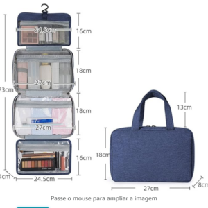 Moniss Bolsa de maquiagem portátil para viagem Bolsa de armazenamento à prova d’água Bolsa de cosméticos Organizador de ferramentas de maquiagem