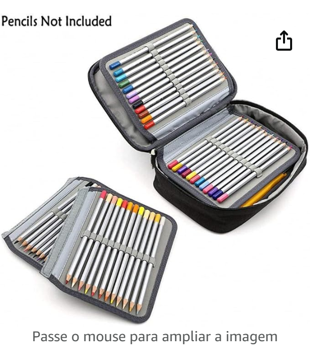 Krobot Capacidade Elevada estojo 72 Armazenamento de lápis de cor Papelaria Estudantil (rosa), estojo escolar