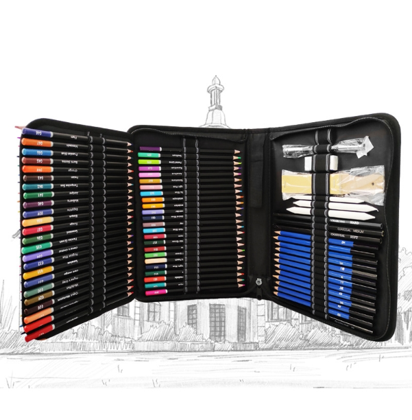 70-piece sketch pencil set art student painting tool kit