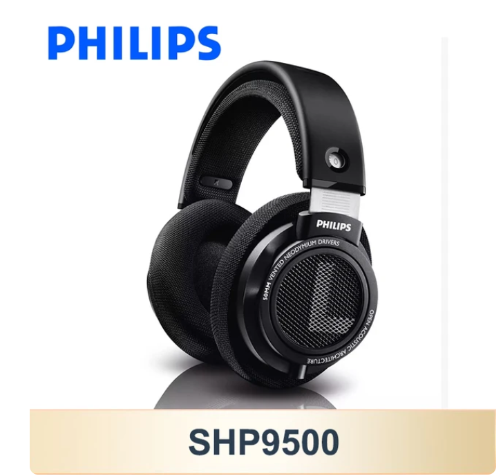 Philips-SHP9500 Fone de ouvido com fio estéreo HiFi, fones de ouvido para computador, aprendizado on-line, jogos esportivos, fone de ouvido universal,