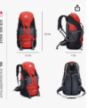 Bseash Mochila de caminhada resistente à água 50L, leve, para esportes ao ar livre, bolsa de viagem para acampamento, escalada e passeios 5 cores
