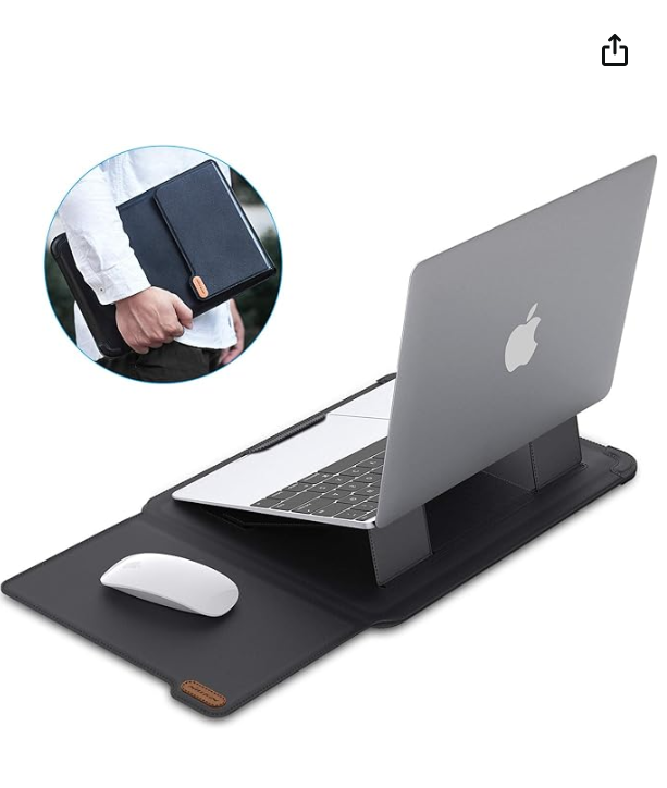 Nillkin Capa para laptop de 15,6 polegadas, suporte ajustável, bolsa resistente a choques de computador com mouse pad para MacBook Pro 16"/15&quo