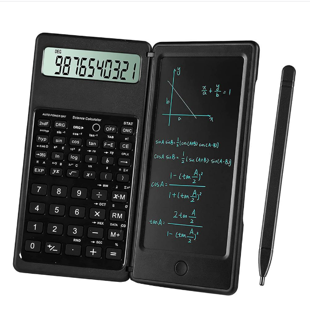 Functional 6-inch portable foldable LCD tablet calculator for learning, business and office use